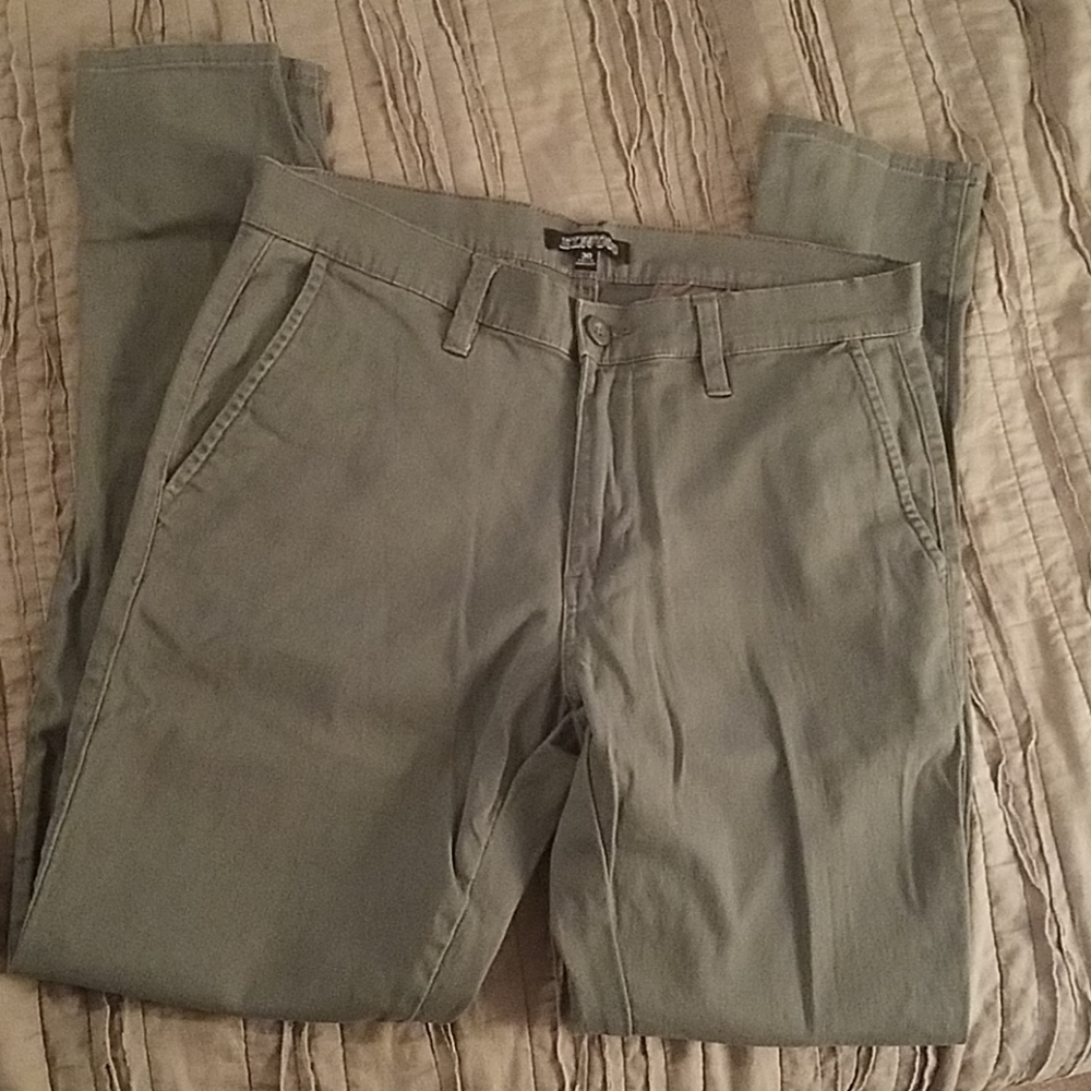 Gray men's skinny straight Elwood chinos 30 waist